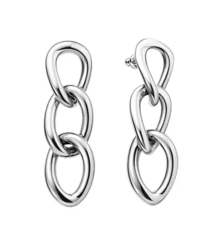 pendientes de oro blanco eslabones 167_B1977-PB