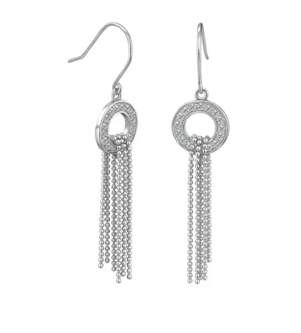 pendientes de oro blanco flecos de bolas 019_P5406-B