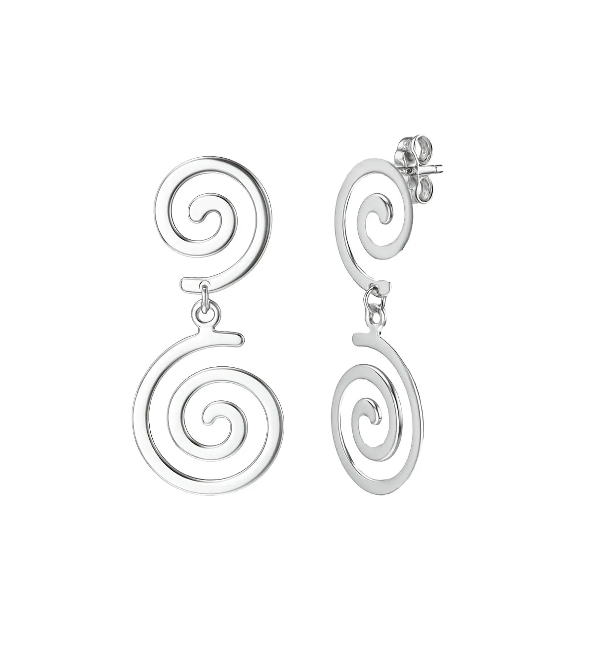 Pendientes de oro blanco 18K espirales 067_P000100042 pendientes-de-oro-blanco-largos-dos-espirales-067_P000100042