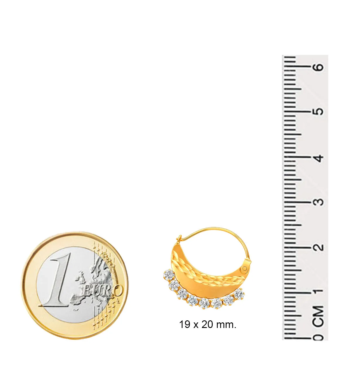 Pendientes de oro 18K Charros 052_1A13285 pendientes de oro charro 052_1A13285 medidas