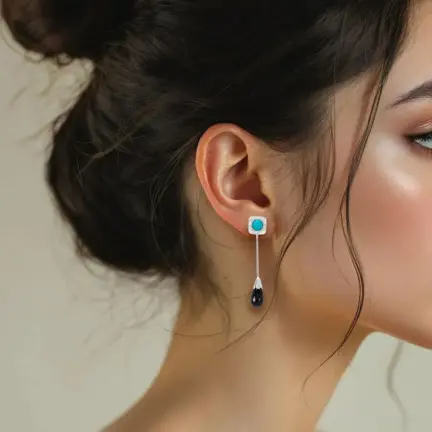 pendientes de oro con brillantes turquesa zafiros y brillantes 133_4862-P_10