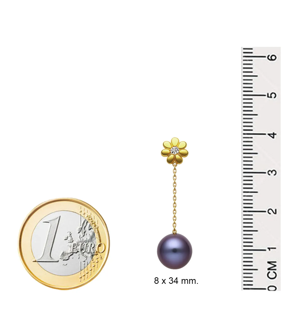 Pendientes de oro 18K con perla gris 007_12311 pendientes-de-oro-con-perla-haiti-007_12311 toma medidas