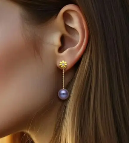 pendientes-de-oro-con-perla-haiti-007_12311 modelo mujer