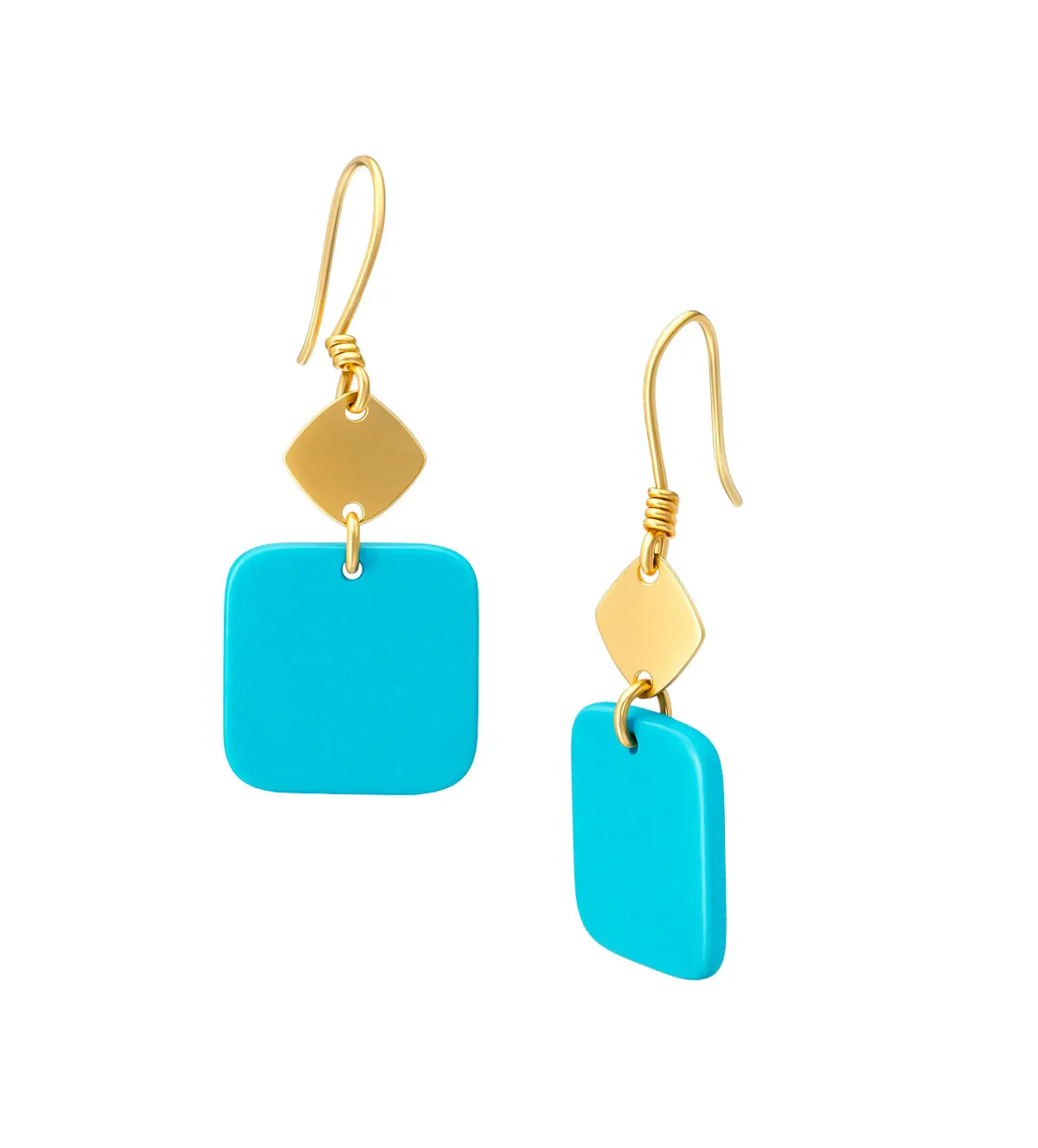 Pendientes de oro amarillo y turquesa 141_3159 pendientes-de-oro-motivo-pasta-de-turquesa-141_3159