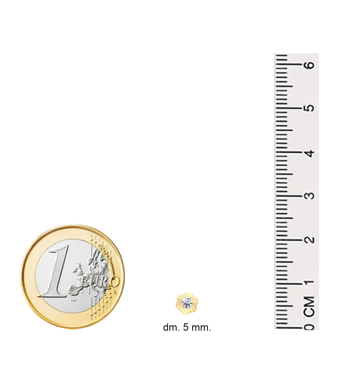 Pendientes de oro amarillo 18k para bebe 234_1549-T pendientes-de-oro-para-bebe-234_1549-T. medidas