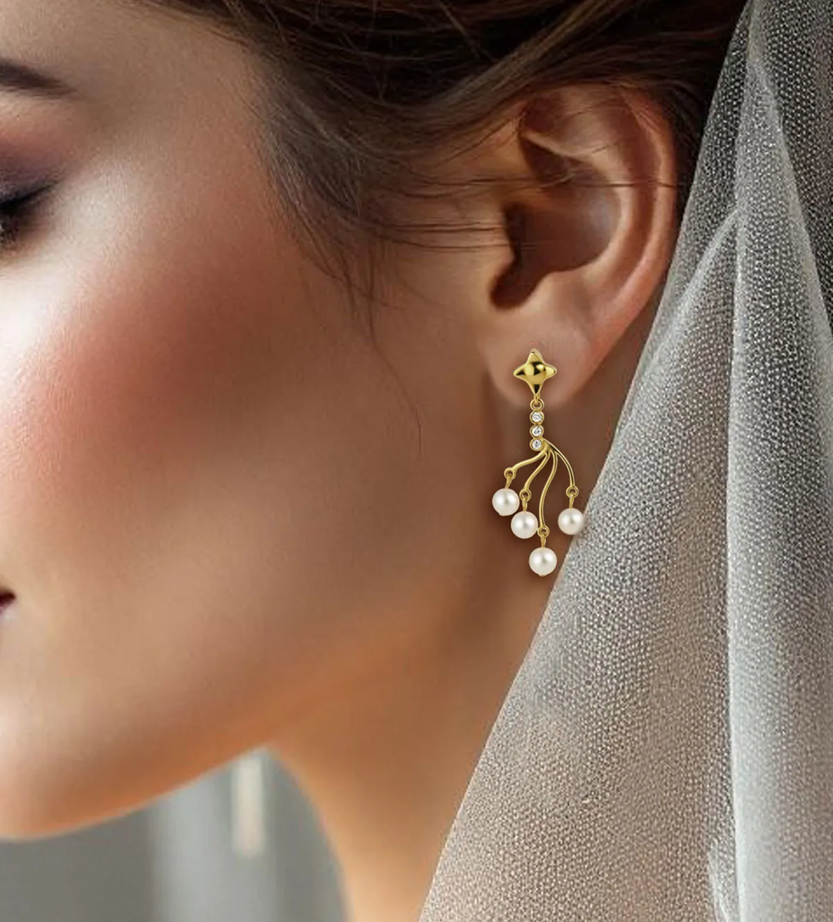 Pendientes de oro para novia 007_12423-P pendientes-de-oro-para-novia-007_12423-P_05 toma modelo novia