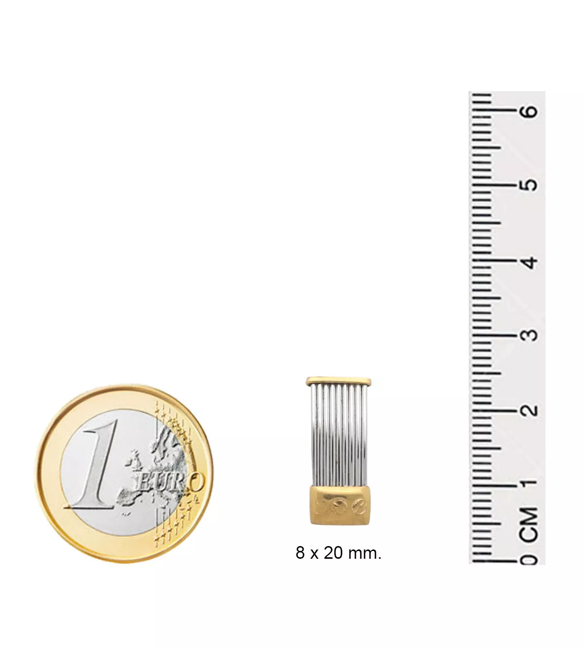 Pendientes de oro y acero "Gallones" Pendientes de oro y acero "Gallones" - Imagen 3