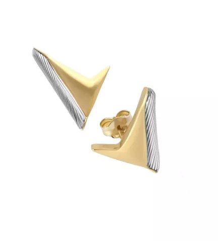 pendientes de oro y acero