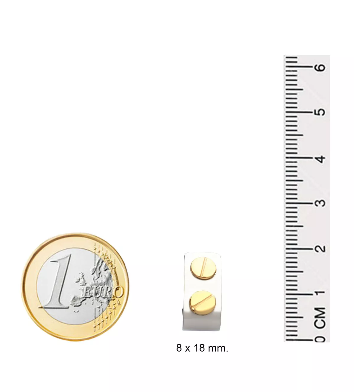 Pendientes de oro y acero MACHINE pendientes de oro y acero machine medidas