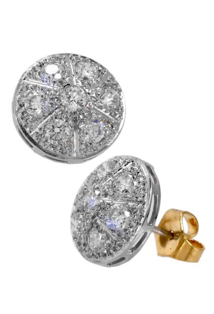 Pendientes dormilonas oro, siete circonitas circonitas - foto 1 - rfcia.019_2389-B