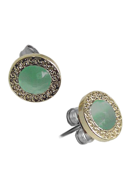 Pendientes acero y oro 094_61398-POP-2 Pendientes fantasia diversos materiales rfcia.094_61398-POP-2