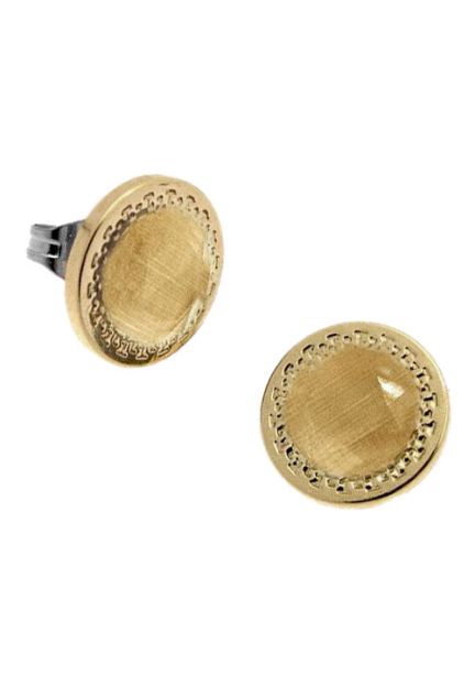 pendientes de acero y oro con cuarzos amarillentos foto principal