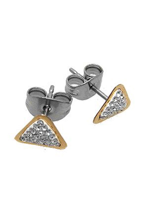 Pendientes cristales checos acero y oro 094_70827-T Pendientes cristales checos acero y oro 094_70827-T-0