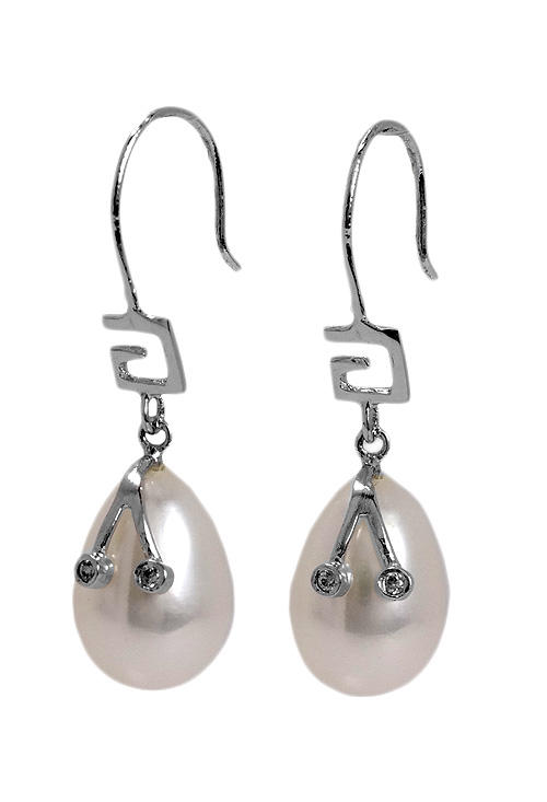 Pendientes novia oro blanco 18 ktes y perla cultivada. GH. 052_1G13010 Pendientes novia oro blanco 18 ktes y perla cultivada GH - foto 1 - rfcia.052_1G13010