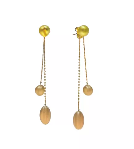 pendientes de oro largos sinfonia