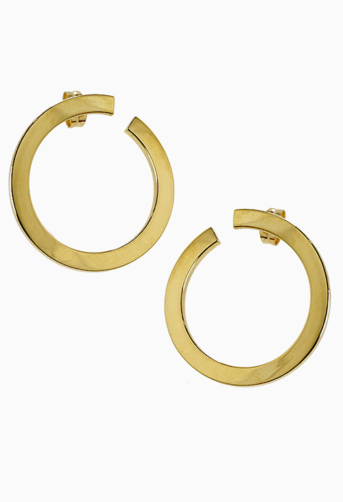 Pendientes oro amarillo 18 ktes aros con sistemas de presion - foto 3 - rfcia.007_10858