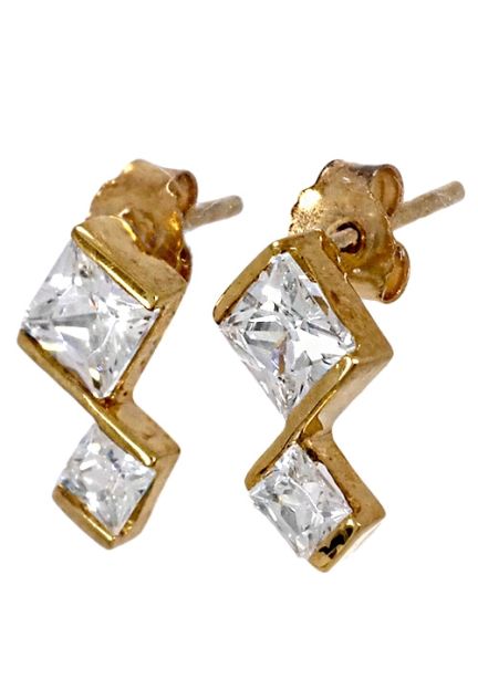 pendientes oro amarillo con circonitas forma de rombos 120_425 joyas a precios baratos para mujer y niña