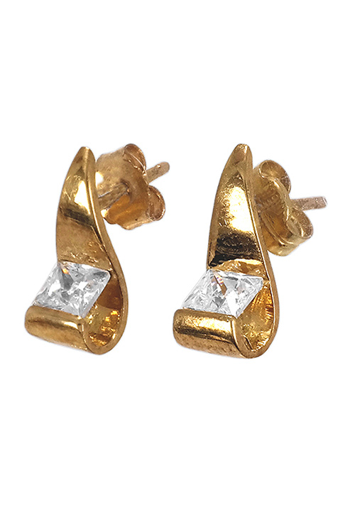 Pendientes oro amarillo de ley 18 kilates con circonitas 057_07962 Pendientes oro amarillo de ley 18 kilates con circonitas - foto 1 - rfcia.057_07962