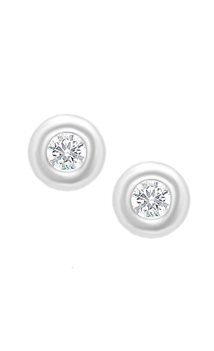 Pendientes dormilona oro blanco 18k con circonitas 234_1517-B pendientes-oro-blanco-18-kilates-y-circonita-para-bebe-o-niña-de-corta-edad-vista-frontal-234_1517-B