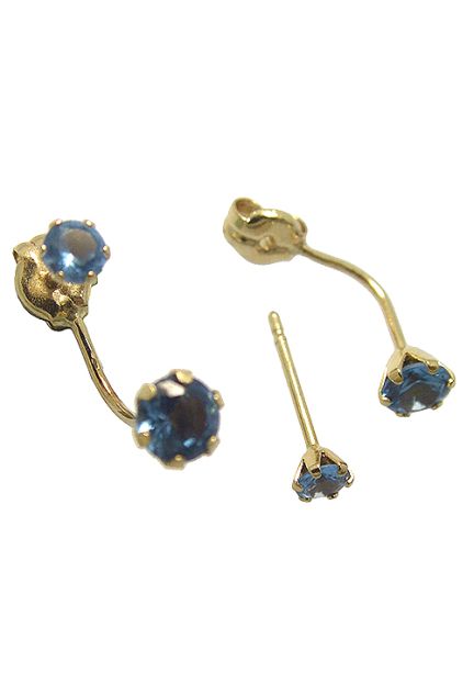 Pendientes oro, con piedras - foto 1 - rfcia.019_4467-2