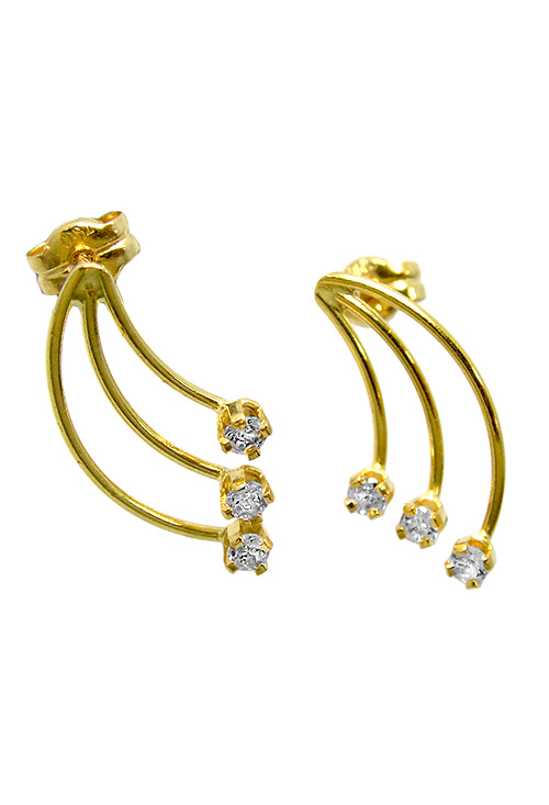 Pendientes oro amarillo con circonitas 059_8503-201 Pendientes oro con piedras - foto 1 - rfcia.059_8503-201