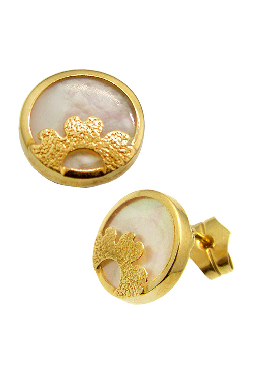 Pendientes oro amarillo y nácar 067_P000100066 Pendientes oro con piedras - foto 1 - rfcia.067_P000100066