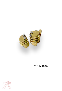 Pendientes oro 1ª ley 750 mmas. (18 k.) aretes con piedras oro amarillo rfcia.036_T81521