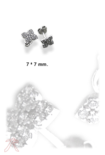 Pendientes oro 1ª ley 750 mmas. (18 k.) aretes con piedras oro blanco rfcia.243_349-00114