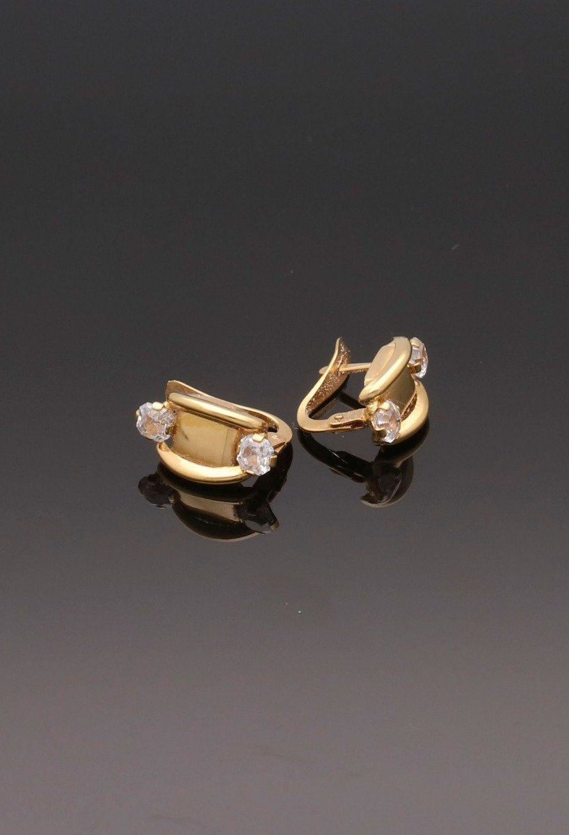 Pendientes oro 18k Comunión 146_K203 pendientes oro amarillo 18k para comunion precio barato joyeria online foto sin recortar fondo negro146_K203_01