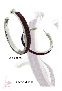 Pendientes plata ley criollas·aros con piedras rfcia.078_00068-M