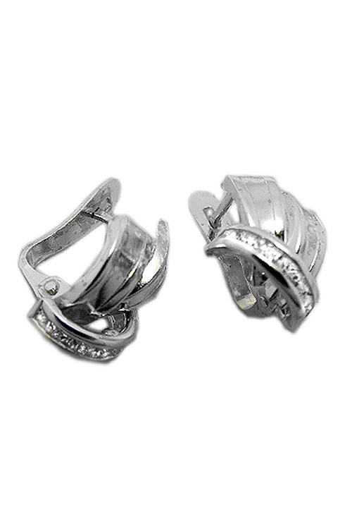 Pendientes plata y circonitas 030_2107PL Pendientes plata ley. aretes - foto 1 - rfcia.030_2107PL