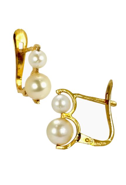 Pendientes. perla cultivada en oro amarillo 18 ktes 1a Comunion - foto 1 - rfcia.070_T20557