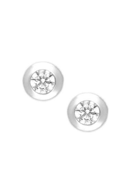 pendientes oro blanco 18 kilates modelo chaton con circonita precio barato joyeria online 234_1956-B
