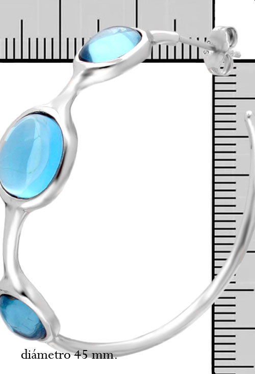 pendientes de aro grandes plata y cuarzos azules 132_61332-TA_M