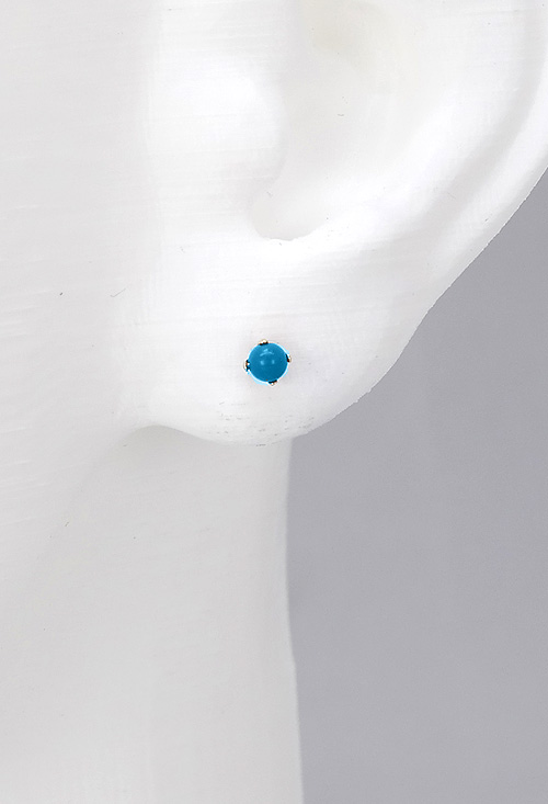 pendientes de oro 18 kilates con turquesas indicados para recien nacida vista en maniqui 234_1192-T_02