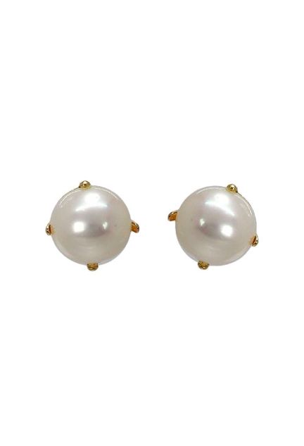 pendientes oro amarillo 18 kilates con perla cultivada en garra 026_1195 precios baratos, compra segura