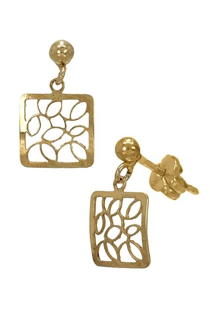 pendientes de oro amarillo 18k foto lateral precio muy barato joyería online 146_L051_01