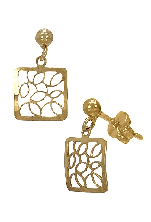 pendientes de oro amarillo 18k foto lateral precio muy barato joyería online 146_L051_01