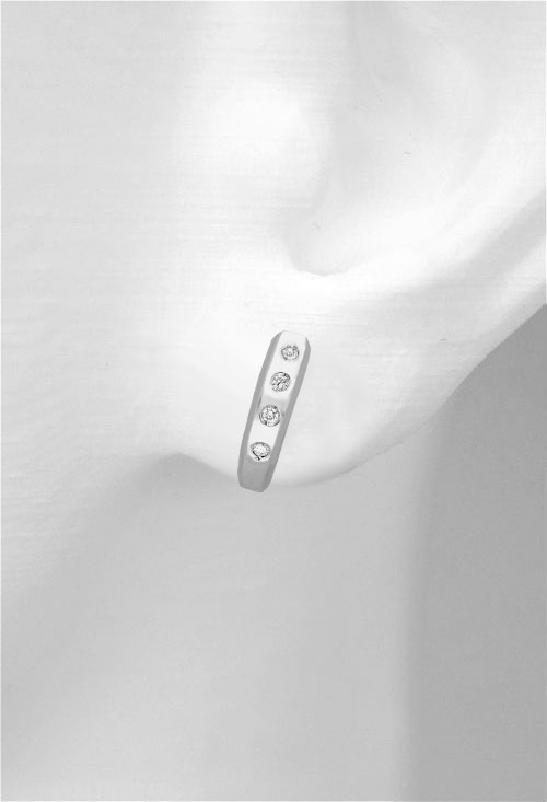 Pendientes oro blanco y diamantes 192_Z1260 pendientes de oro blanco 18 kilates con diamantes tipo medio arete foto oreja expositor precio barato joyeria online 192_Z1260_02