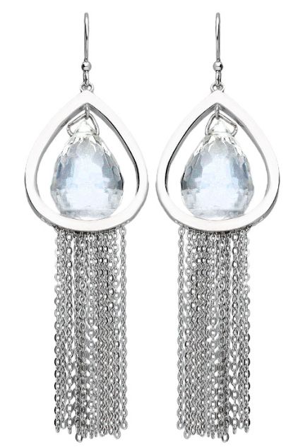 Pendientes plata ley largos con piedras rfcia.132_08748-P