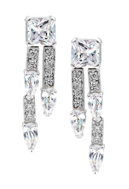Pendientes plata ley largos con piedras rfcia.132_08739-P