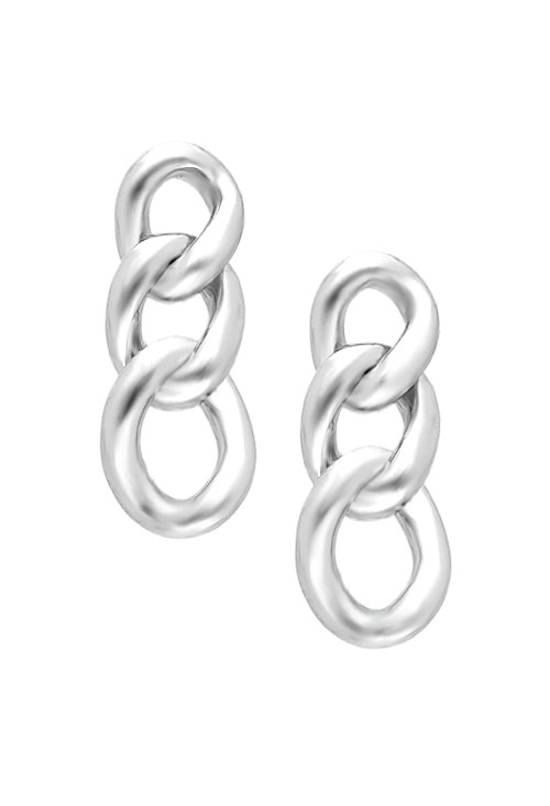 Pendientes largos plata eslabones barbados. 132_73350-P pendientes largos de plata eslabones barbados 132_73350-P