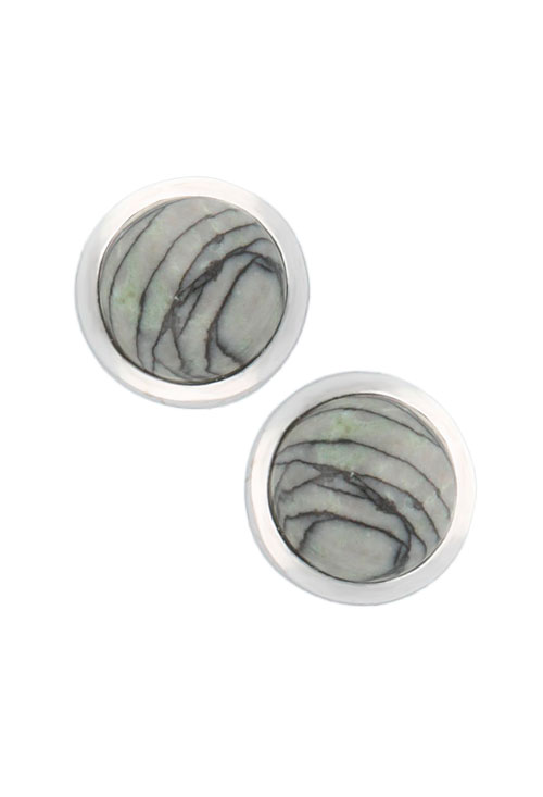 Pendientes plata jaspe talla redonda y bombé 103_NSE697A-9 Pendientes plata jaspe talla redonda y bombé 103_NSE697A-9 joyas para mujer a precios baratos
