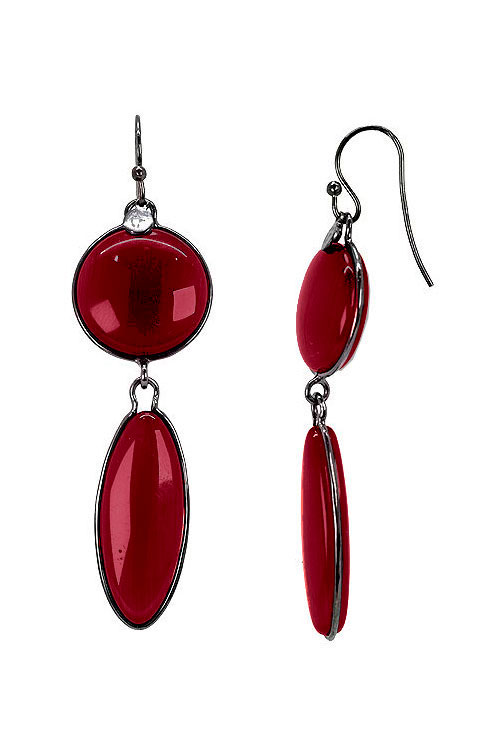 Pendientes plata, largos, con piedras. 237_TJ1119P01 pendientes largo plata rodinada en negro con cuarzos granates 237_TJ1119P01