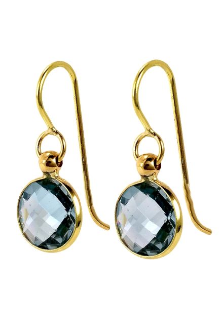 pendientes largos de colgar oro amarillo 18 ktes y topacio azul 140_P-2.453-A