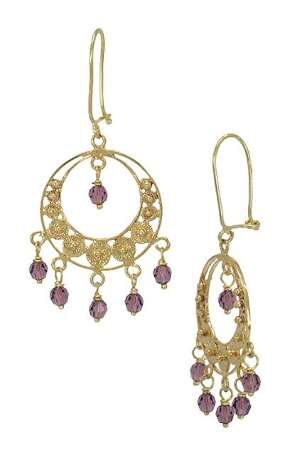 pendientes largos de oro 18 ktes tipo cordobes foto lateral precio barato joyeria online 002_52343-P-2_01