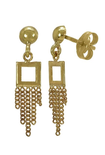 pendientes largos de oro amarillo 18 ktes precio barato joyeria online foto lateral 140_P-2.380_01
