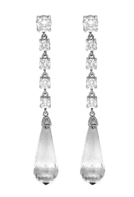 Pendientes largos de plata y circonitas 132_08754-P-0