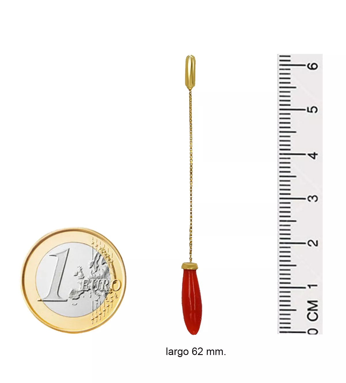 Pendientes de oro 18k y coral fino "Atolón" Pendientes de oro 18k y coral fino "Atolón" - Imagen 3