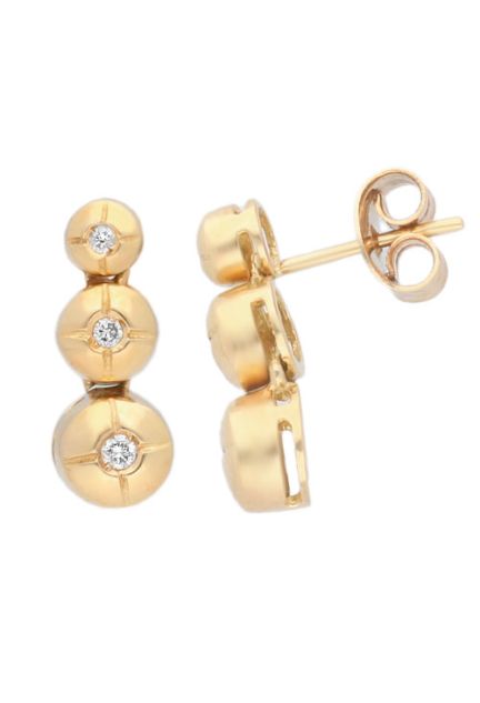 pendientes largos oro amarillo 18 kilates con diamantes precio especial muy barato en joyeria online foto de lado 192_Z1304_OA_01